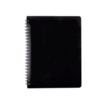 Тетрадь для записей Buromax Gloss А6 80 л. в клетку с пластиковой обложкой черный (BM.24652151-01)