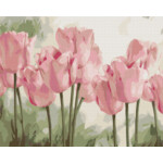 Картина за номерами ZiBi Ніжні тюльпани 40х50 (ZB.64033)