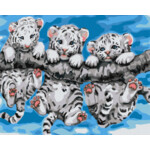Картина по номерам ZiBi Маленькие тигрята 40х50 (ZB.64037)