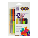 Олівці кольорові ZiBi 42 кольори тригранні (ZB.2443)