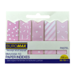 Закладки бумажные Buromax Pastel с клейким слоем 65x18 мм 100 л, розовые (BM.2332-10)