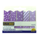 Закладки бумажные Buromax Pastel с клейким слоем 65x18 мм 100 л, сиреневые (BM.2332-26)