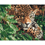 Картина по номерам Brushme Леопард с изумрудными глазами (BS51754)