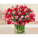 Картина по номерам Букет тюльпанов для любимой (BS51742)
