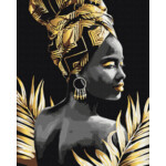 Картина по номерам Женщина. Золотая краска (BS52872)