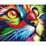 Картина по номерам Радужный кот (BS4228)