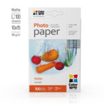 Фотобумага матовая ColorWay 190г/м² 10х15 100 листов (PM1901004R)