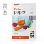 Фотобумага матовая ColorWay 190г/м² А4 20 листов (PM190020A4)
