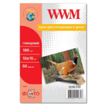 Фотобумага глянцевая WWM 180г/м2 10x15 50 листов (G180.F50)