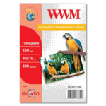 Фотобумага глянцевая WWM 150г/м2 10x15 100 листов (G150.F100)