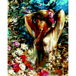 Картина по номерам ZiBi Жінка у квітах 40x50 (ZB.64215)