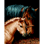 Картина по номерам ZiBi Пара коней 40x50 (ZB.64244)