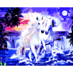 Картина за номерами ZiBi Білі коні 40x50 (ZB.64246)