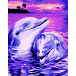 Картина за номерами ZiBi Дельфінова вірність 40x50 (ZB.64254)
