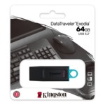 Флеш-накопитель USB 3.2 64GB Kingston DataTraveler Exodia Black/Teal (DTX/64GB)