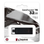 Флеш-накопитель USB 3.2 32GB Type-C Kingston DataTraveler 70 Black (DT70/32GB)