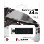 Флеш-накопитель USB 3.2 64GB Type-C Kingston DataTraveler 70 Black (DT70/64GB)
