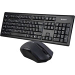 Комплект беспроводной (клавиатура, мышь) A4Tech Black USB 3000N (GK-85+G3-200N)