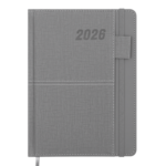 Ежедневник датированный 2026 Buromax Forever A5 из искусственной кожи 336 страниц серый (BM.21108-09)