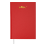 Ежедневник датированный 2027 Buromax Optimal, A5, 320 страниц, красный (BM.2121-05)