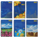 Тетрадь для записей B5 Buromax My Country 96 листов в клетку твердая обложка (BM.2413)