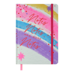 Книжка записная на резинке Buromax NEON А5 96 листов в клетку твердая обложка (BM.255116-10)