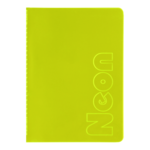 Книга записная Buromax Neon А5, 80 листов в клетку обложка PVC желтая (BM.24822180-08)