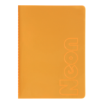 Книга записная Buromax Neon А5, 80 листов в клетку обложка PVC оранжевая (BM.24822180-11)