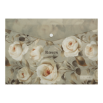 Папка-конверт на кнопці Buromax Arabeski А4, матовий непрозорий пластик (BM.3943-20)