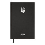 Ежедневник датированный 2026 Buromax Airy A5 из бумвинила 320 страниц черный (BM.21165-01)