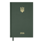 Ежедневник датированный 2026 Buromax Airy A5 из бумвинила 320 страниц зеленый (BM.21165-04)