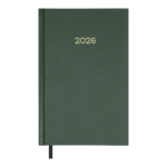 Ежедневник датированный 2026 Buromax Simple A5 из бумвинила 320 страниц зеленый (BM.21166-04)