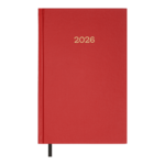 Ежедневник датированный 2026 Buromax Simple A5 из бумвинила 320 страниц красный (BM.21166-05)