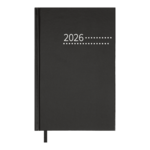 Ежедневник датированный 2026 Buromax Zest A5 из бумвинила 320 страниц черный (BM.21167-01)