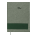 Ежедневник датированный 2026 Buromax Prestige из искусственной кожи А5 336 страниц зеленый (BM.21147-04)