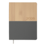 Ежедневник датированный 2026 Buromax Coral из искусственной кожи А5 336 страниц серый (BM.21155-09)