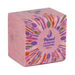 Салфетки столовые бумажные 24х24 см, 100 шт. розовые Parus (NP007)