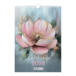 Календарь настенный 2026 Buromax А3 на 1 пружину, Flowers (BM.210604)
