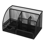 Підставка-органайзер, 220x140x130 мм, металева, чорна Buromax (BM.6243-01)
