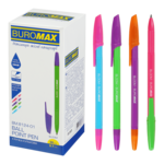 Ручка кулькова Buromax Bloom 0.7мм, асорті корпусів, синє чорнило (BM.8124-01)