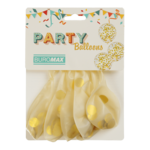 Набор воздушных шариков Buromax с глиттером 6 шт 30 см золотые (BM.98301)