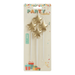 Набір свічок Buromax Зірка 4 шт пластикові тримачі золоті (BM.98003)