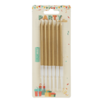 Набір свічок до свята Buromax 6 шт пластикові тримачі золоті (BM.98005)