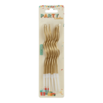 Набір свічок Buromax Зигзаг 6 шт пластикові тримачі золоті (BM.98006)