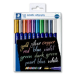 Набор металлизированных маркеров для каллиграфии STAEDTLER, 10 цветов, 2,8 мм (ST.8325 TB10)