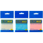 Блок пластиковый для заметок с клейким слоем BUROMAX 75х75 мм, 50 л., прозрачный, 3 уп. (BM.2310.3)