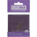 Блок для нотаток з клейким шаром BUROMAX Arabeski 75х75 мм, 50 арк., блискучий, фіолетовий, 2 уп. (BM.2325-07.2)