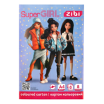 Картон цветной двусторонний целлюлозный Zibi Super Girl А4, 8 цветов, 8 листов, 215 г/м² (ZB.1959-10)