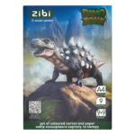 Набір кольорового картону та паперу Zibi Dino А4, 9 арк. картону + 9 арк. паперу (ZB.1968-16)