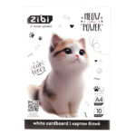 Картон белый мелованный двусторонний Zibi Cats&Dogs А4, 10 листов, 180 г/м² (ZB.1991-22)